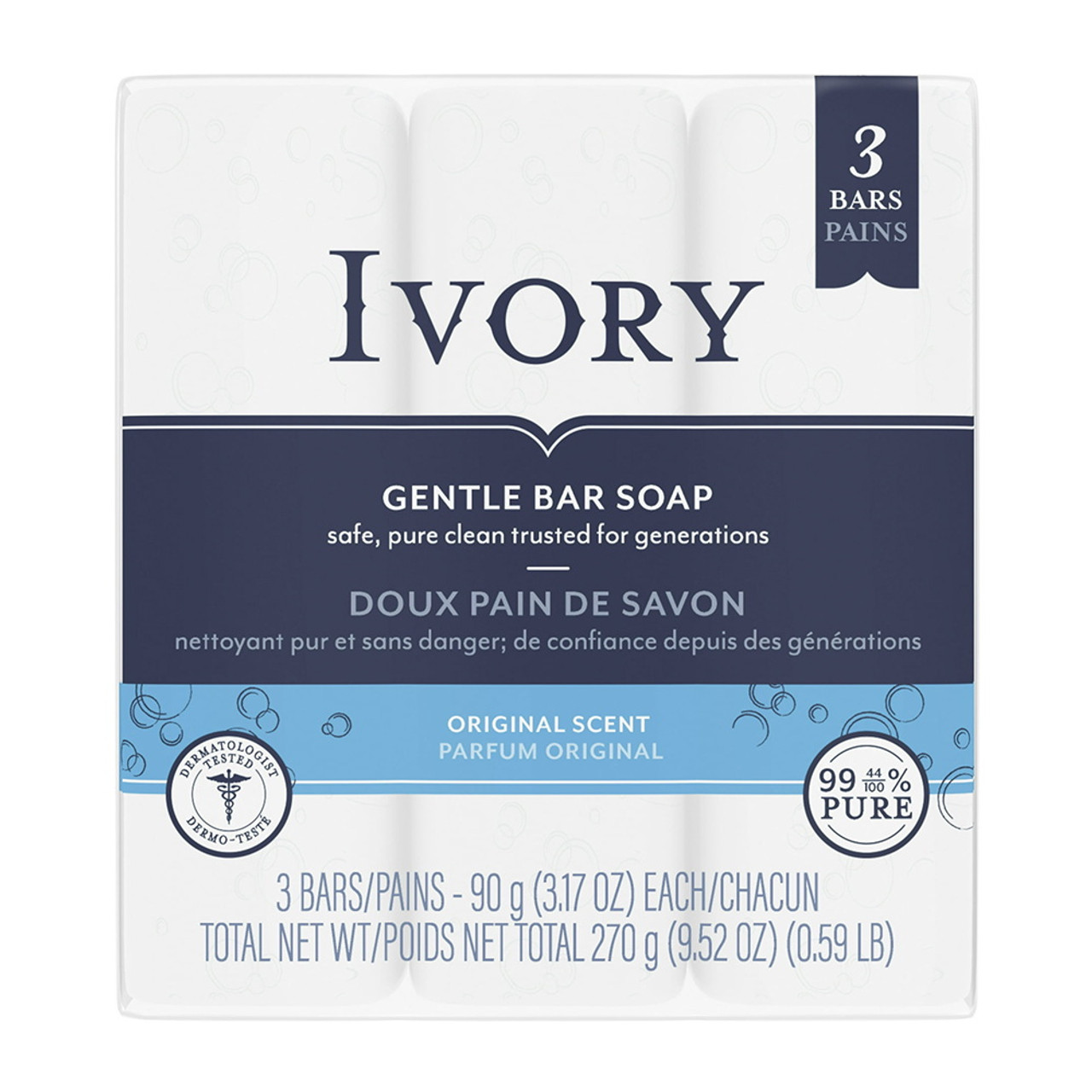 Ivory Bar Soap, Original 3 Pack, 3.1 Oz