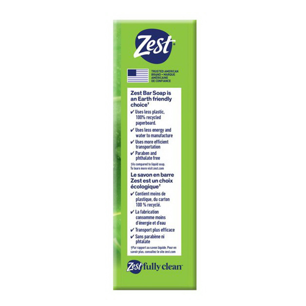 Zest Pear Hydrating Deodorant Bar Soap, Fresh Aloe, 4 Oz, 8 Ea