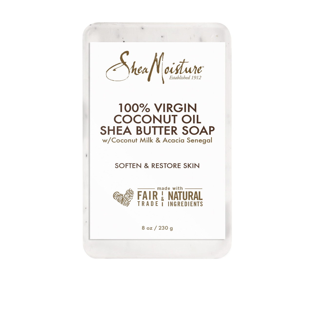 Shea Moisture 100% Virgin Coconut Oil Shea Butter Body Soap, 8 Oz