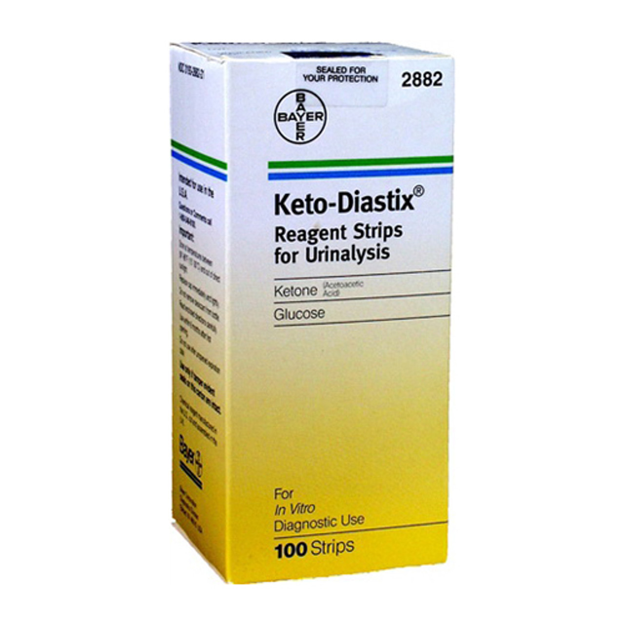 KetoDiastix Reagent Strips For Urinalysis,Tests For Urine,Glucose And