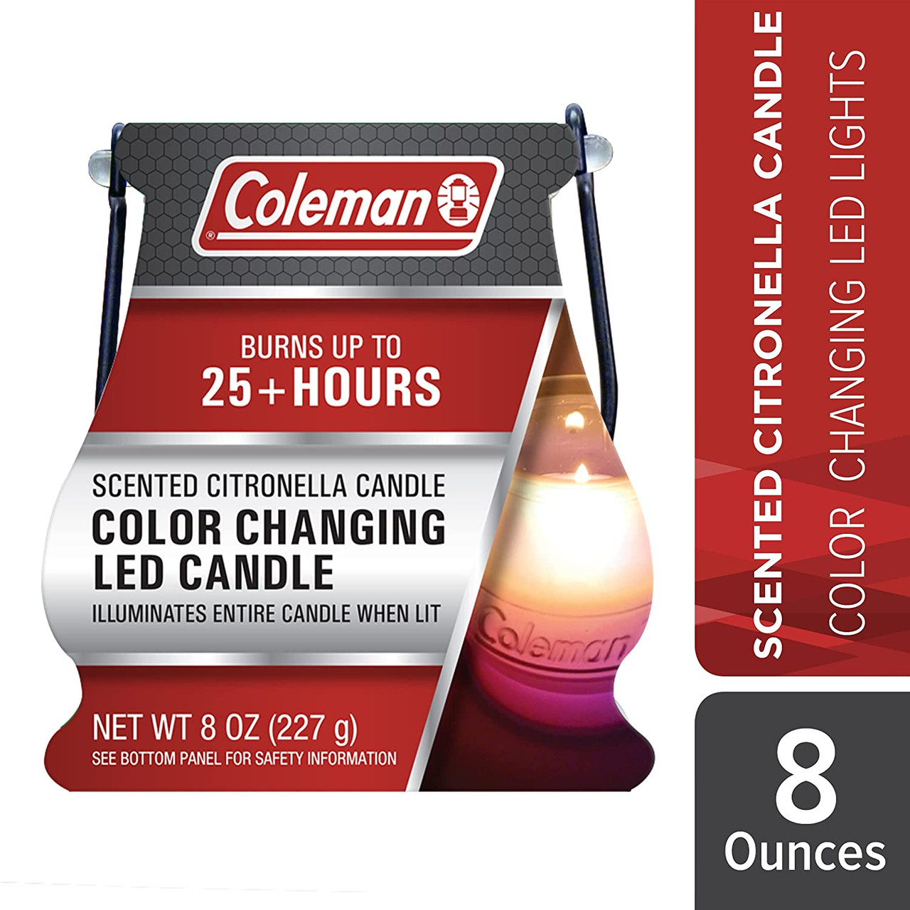 Coleman Color Changing Led Citronella Outdoor Scented 25+ Hours Candle