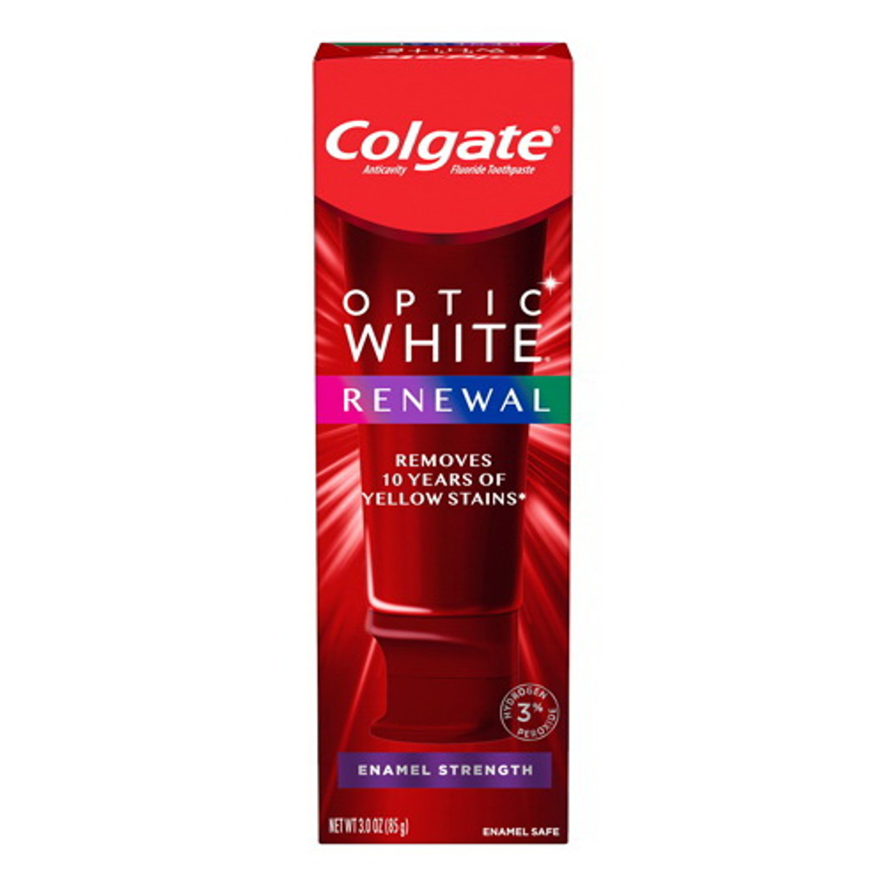 Colgate Optic White Renewal Enamel Strength Whitening Toothpaste 3 Oz 