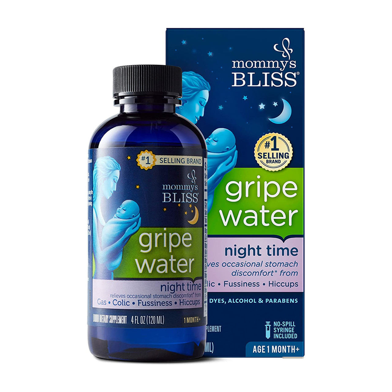 Mommys Bliss Night Time Gripe Water Newborns Plus, 4 Oz