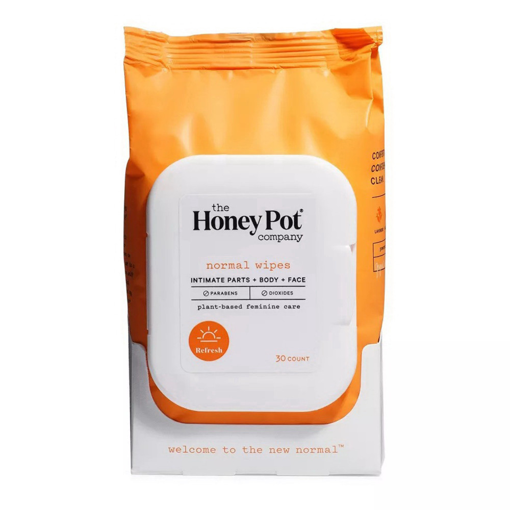Honey Pot Intimate Normal Feminine Wipes, 30 Ea