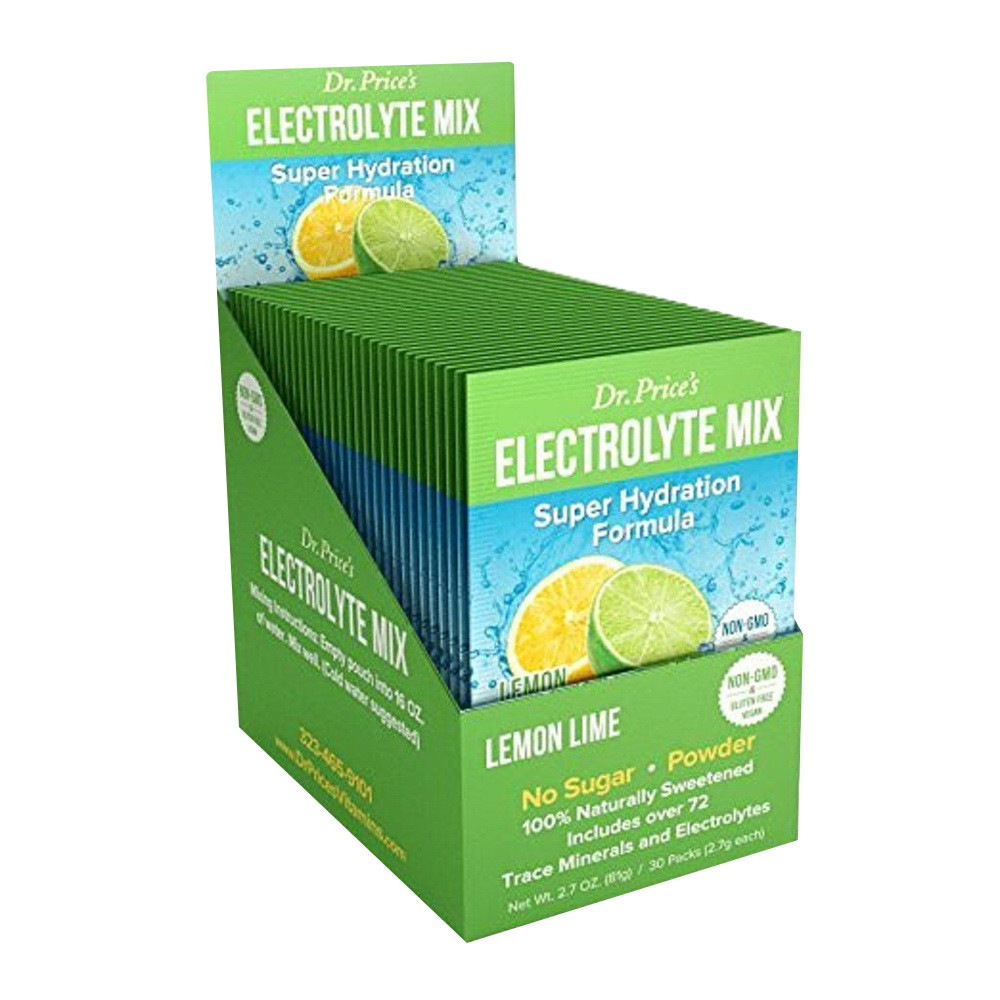 Dr. Prices Lemon Lime Super Hydration Formula Electrolyte Mix, 30 Ea