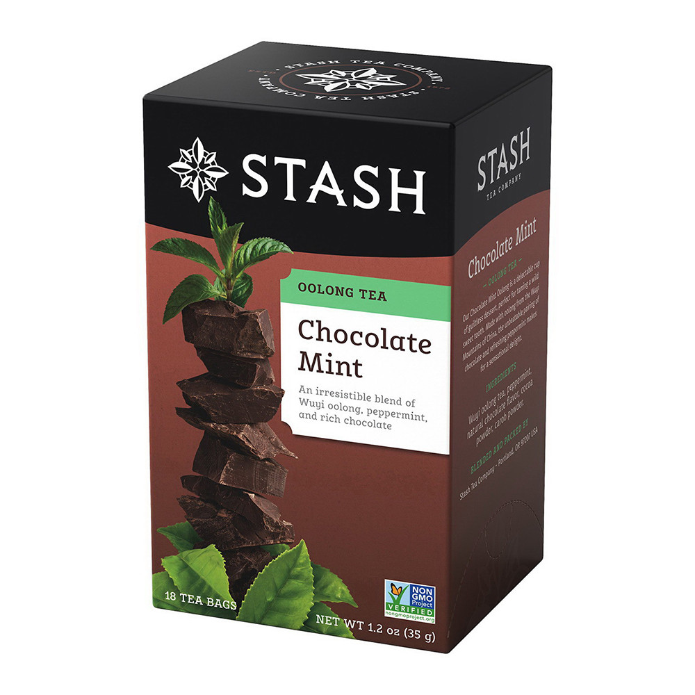 Stash Tea Chocolate Mint Wuyi Oolong Tea Bags, 1.2 Oz, 18 Ea