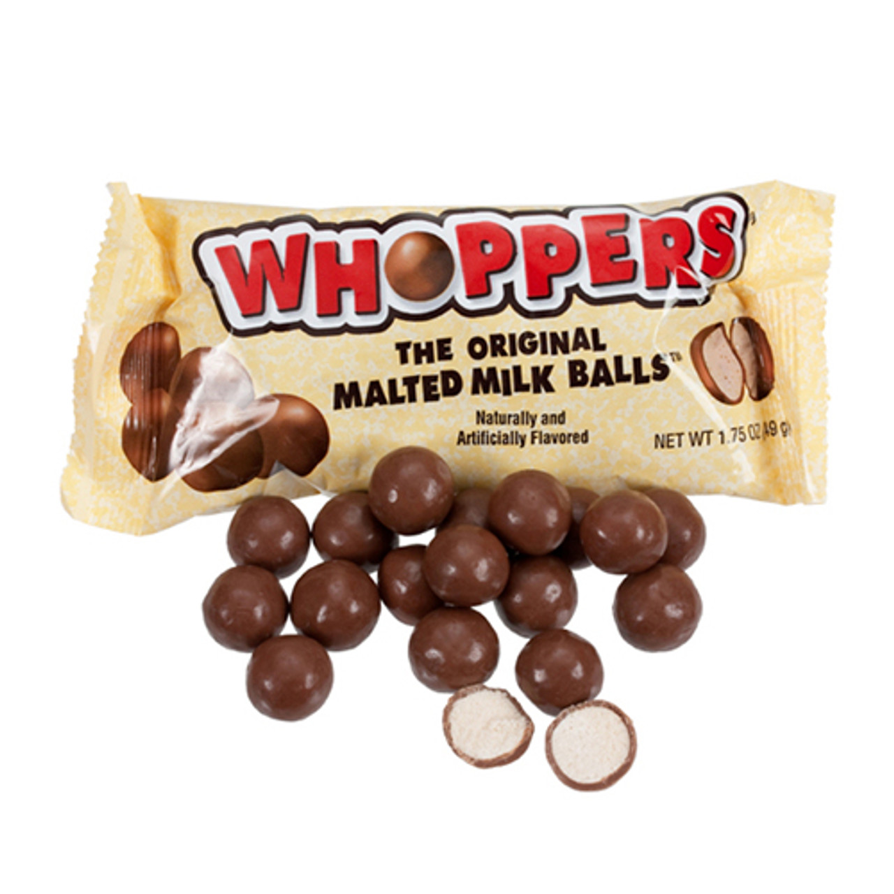 Hersheys Whoppers Malted Milk Balls Candy, 24 Packages/Box 