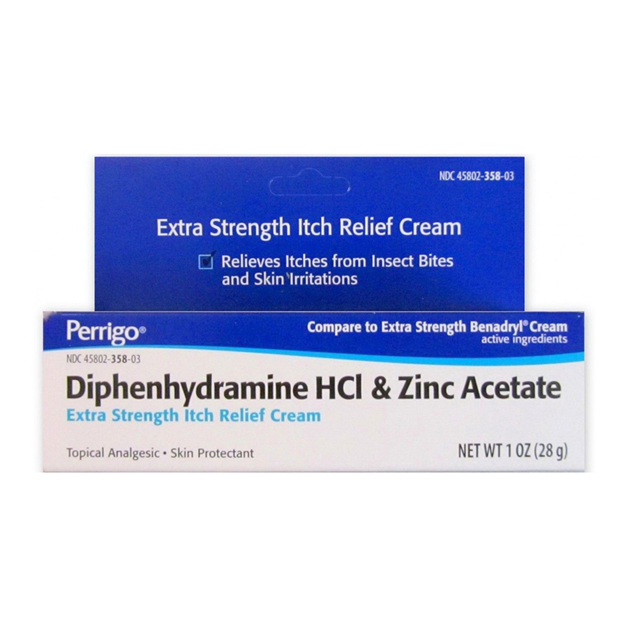 Perrigo Diphenhydramine Hcl And Zinc Acetate Itch Relief Cream 1 Oz