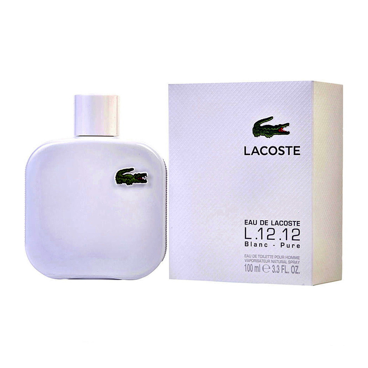 Royal familie Føderale picnic Lacoste Eau De Lacoste L.12.12 Blanc Pure EDT Spray for Men, 3.3 Oz