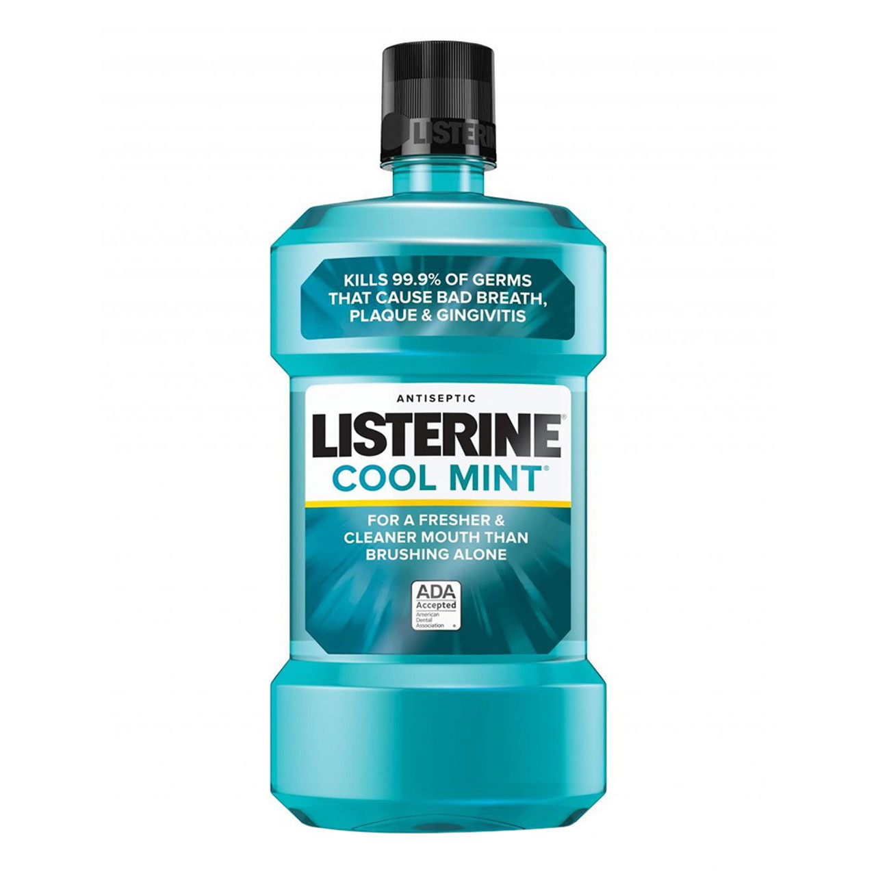 Listerine Cool Mint Antiseptic Mouthwash for Bad Breath, 3.2 oz