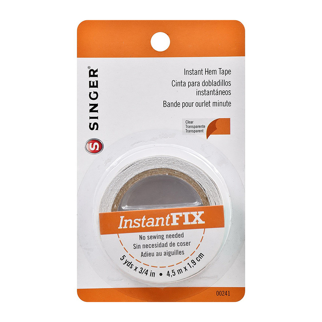 Singer Instant Fix Hems 'N-Cuffs Double Sided Fabric Tape 5 Yards 3/4 Inch,  1 Ea