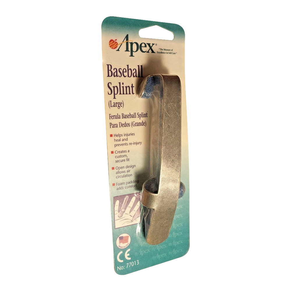 Apex Healthcare Baseball Finger Splint Size Large Foam Padding, 1 Ea