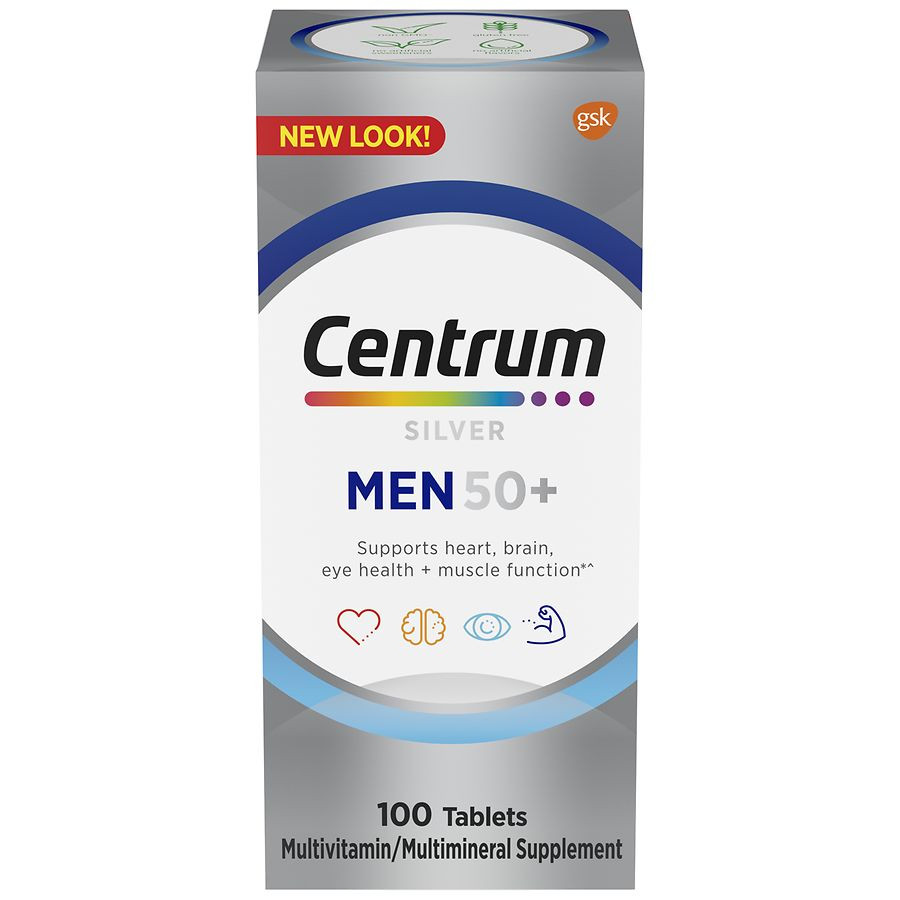 Centrum Silver Ultra Men's Multi Vitamin and Mineral Supplement Tablets, 100 Ea