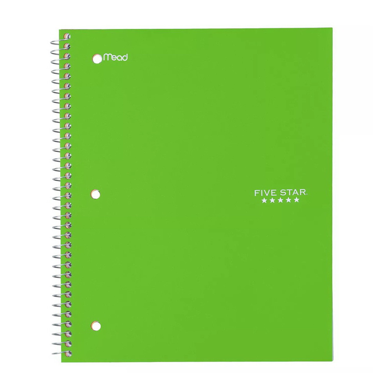 Five Star 3 Subject Wide Ruled Spiral Notebook (Colors May Vary)