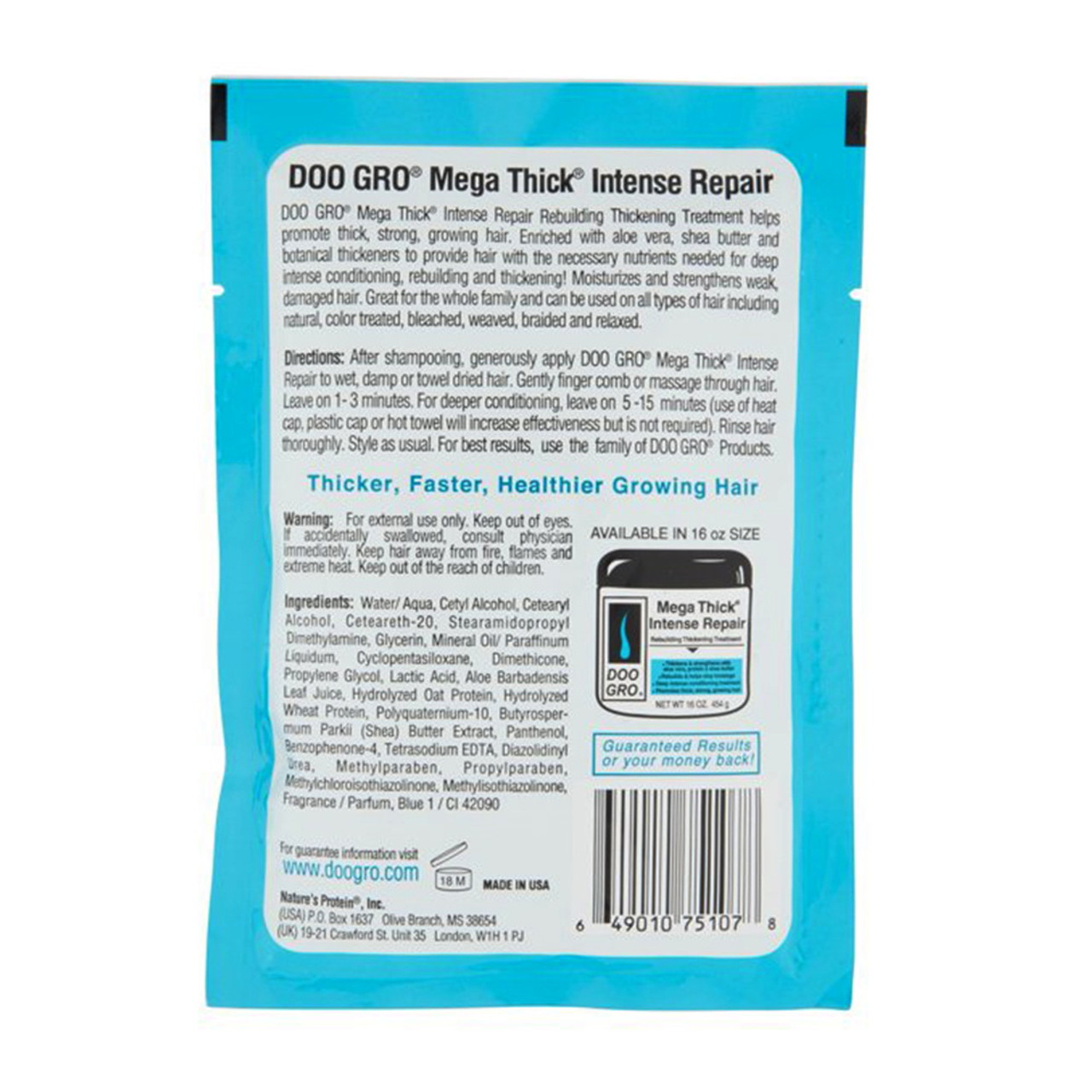 Doo Gro Mega Thick Intense Repair Doo Gro Mega Thick Intense Repair Rebuilding Thickening Treatment, 1.75 oz