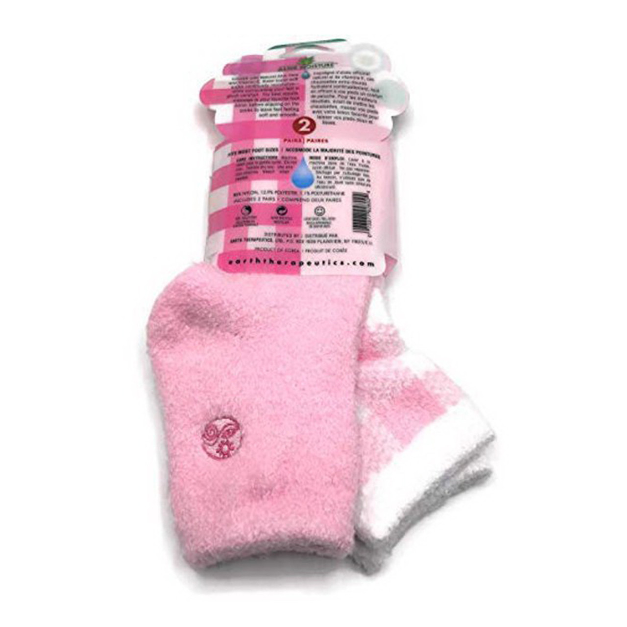 NEW Earth Therapeutics Aloe Infused Socks Pink 1 Pair