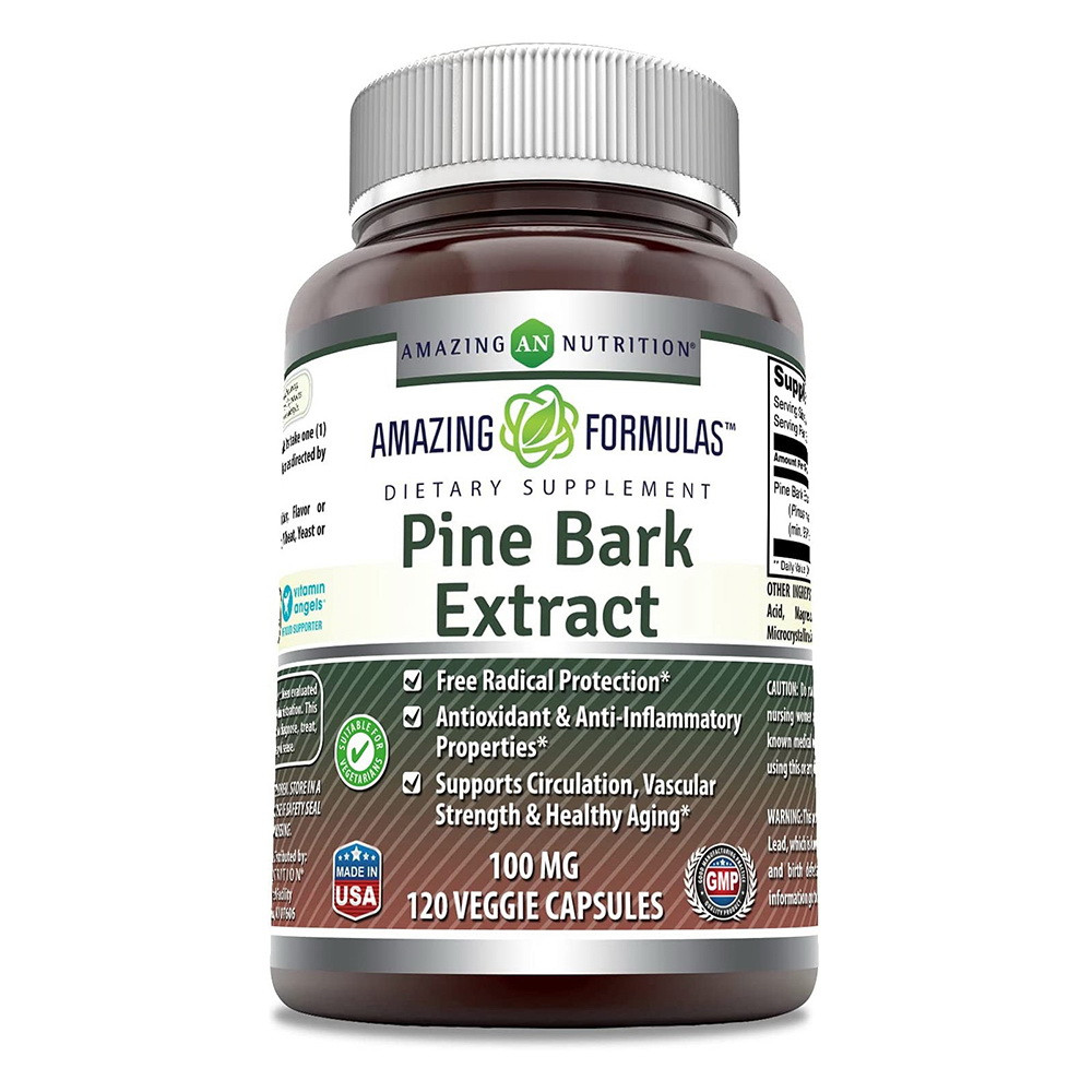 Amazing Formulas Pine Bark Extract 100 Mg Capsules, 60 Ea