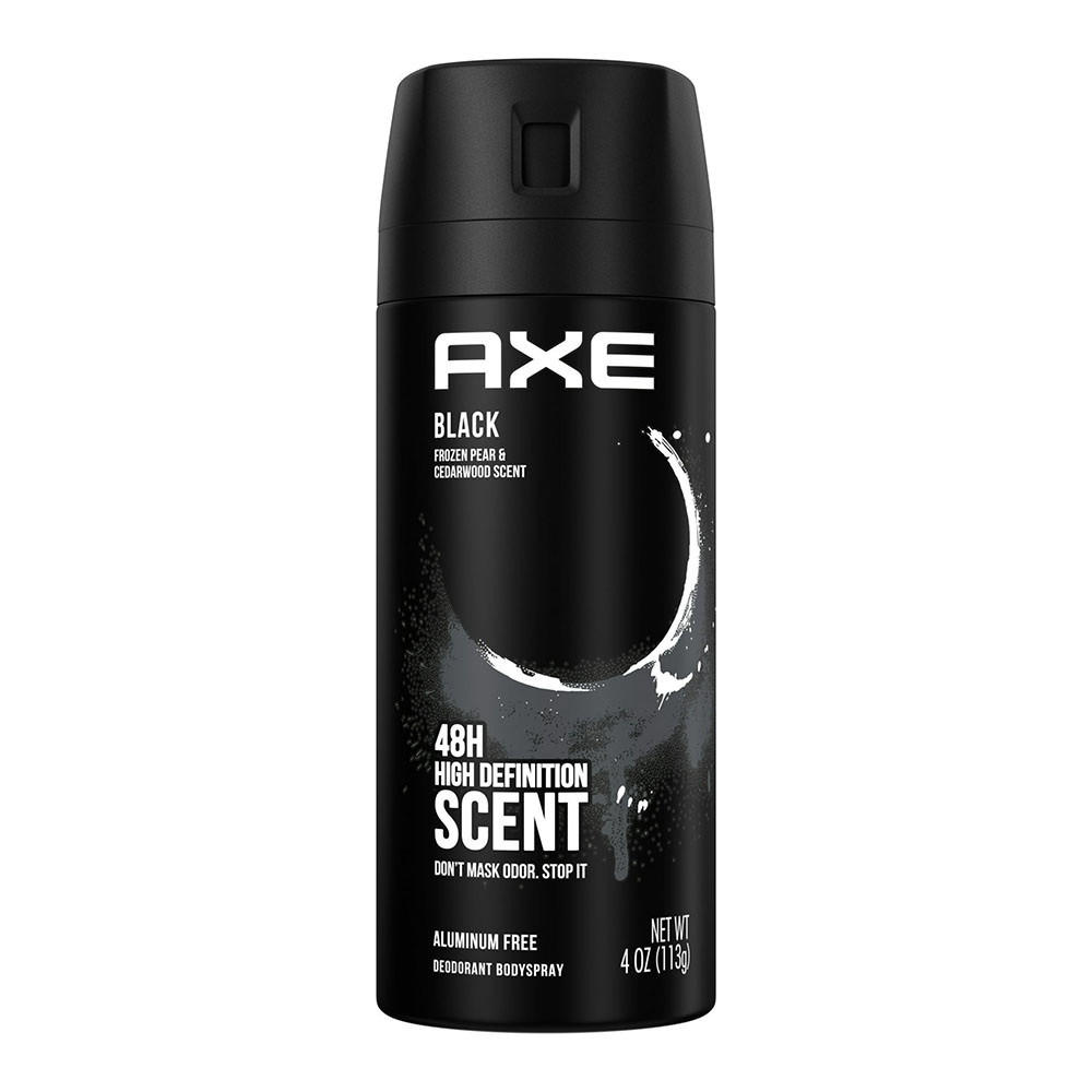 Axe Black Deodorant Body Spray for Men, 4 Oz