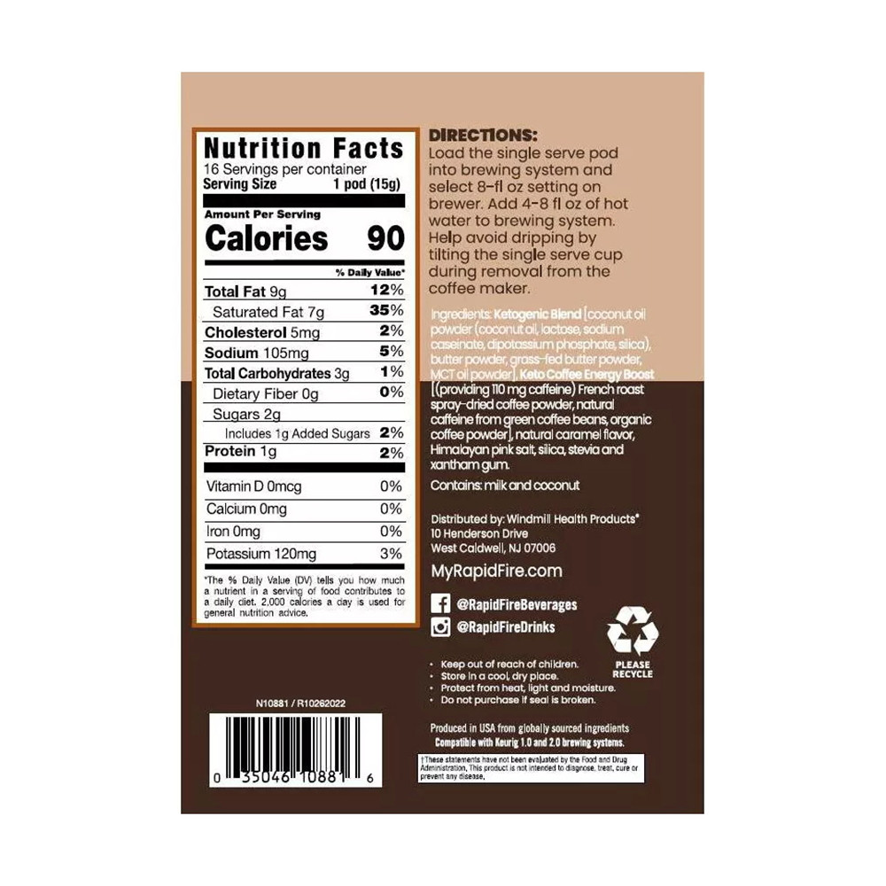 Rapid Fire Coffee Caramel Macchiato Light Roast Coffee Pods, 16 Ea