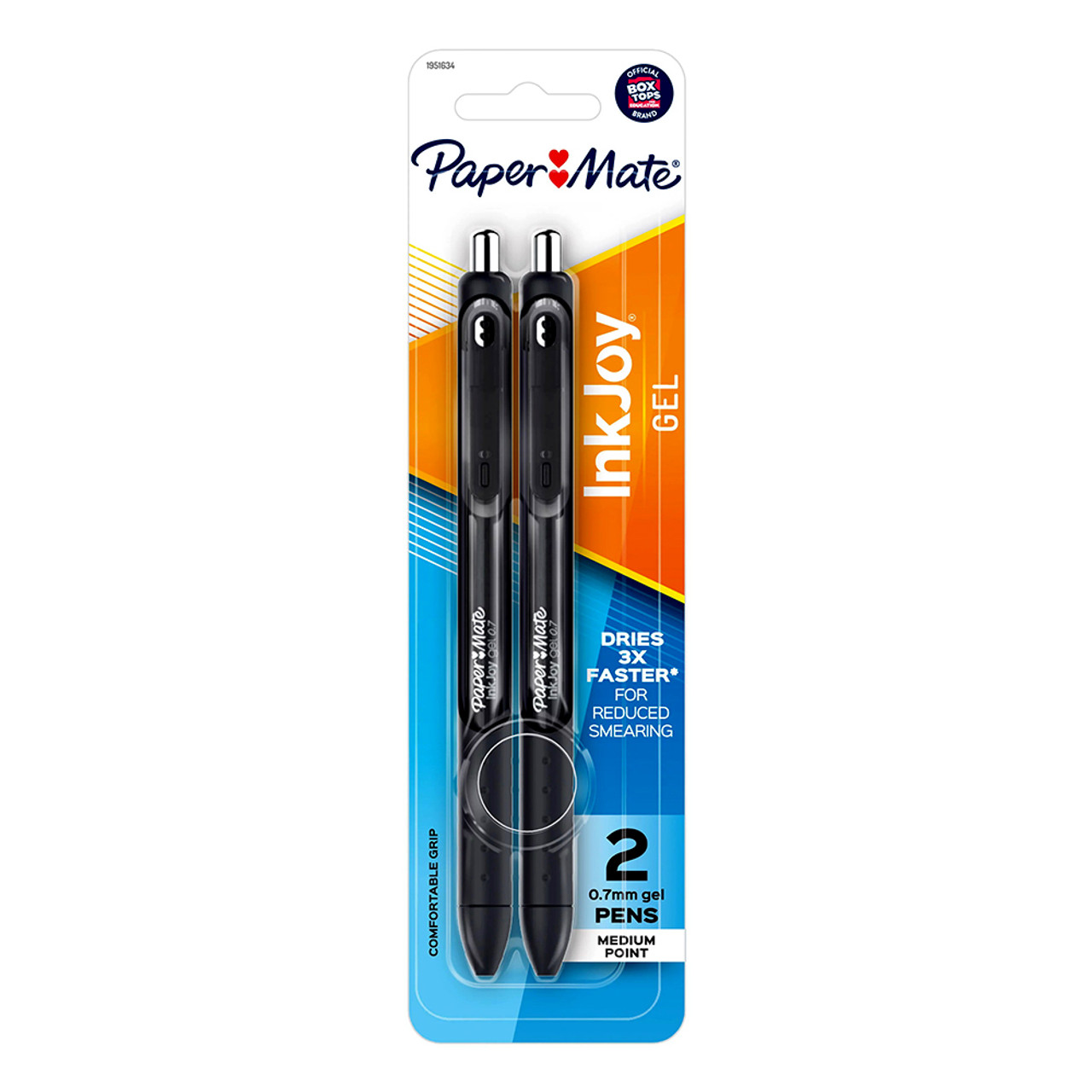 Paper Mate InkJoy Retractable Gel Pens Medium Point Black 2 Count