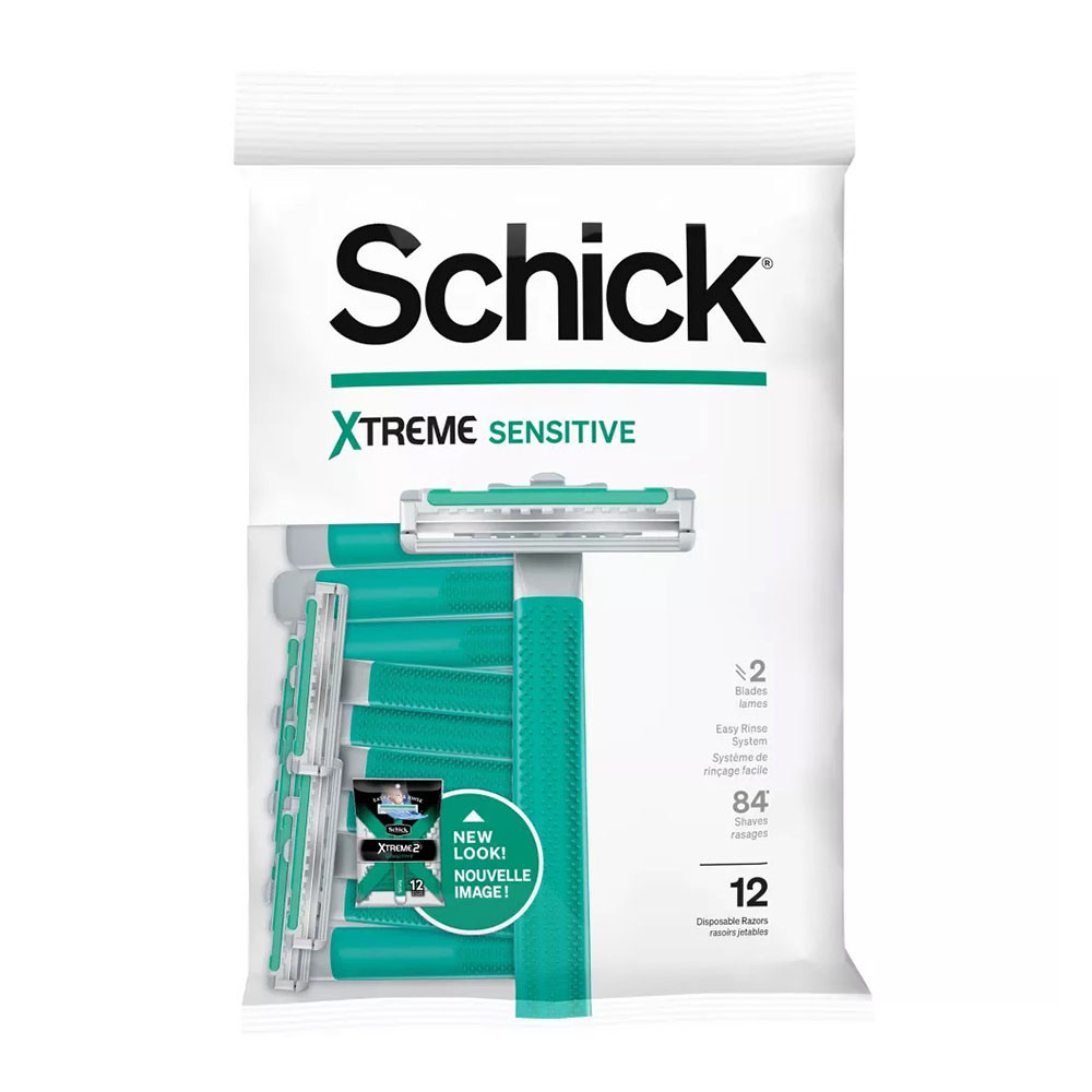 ラッキー Schick Xtreme 2 Sensitive Disposable Razors for Men, 12 Ct
