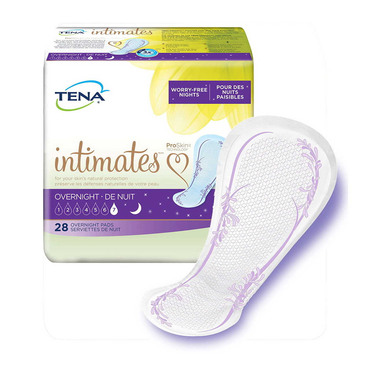 Tena Incontinence Overnight Absorbency Pads For Woman, Long