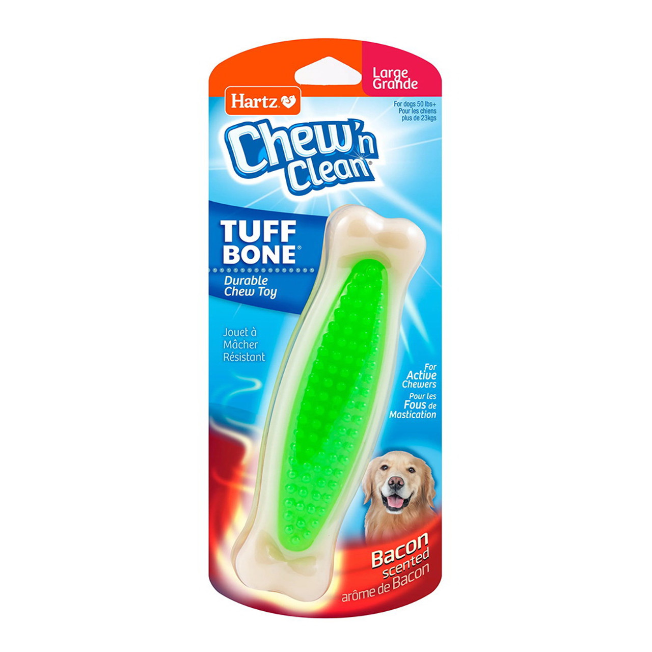 HARTZ Chew 'n Clean Dental Duo Dog Treat & Chew Toy, Large, 1