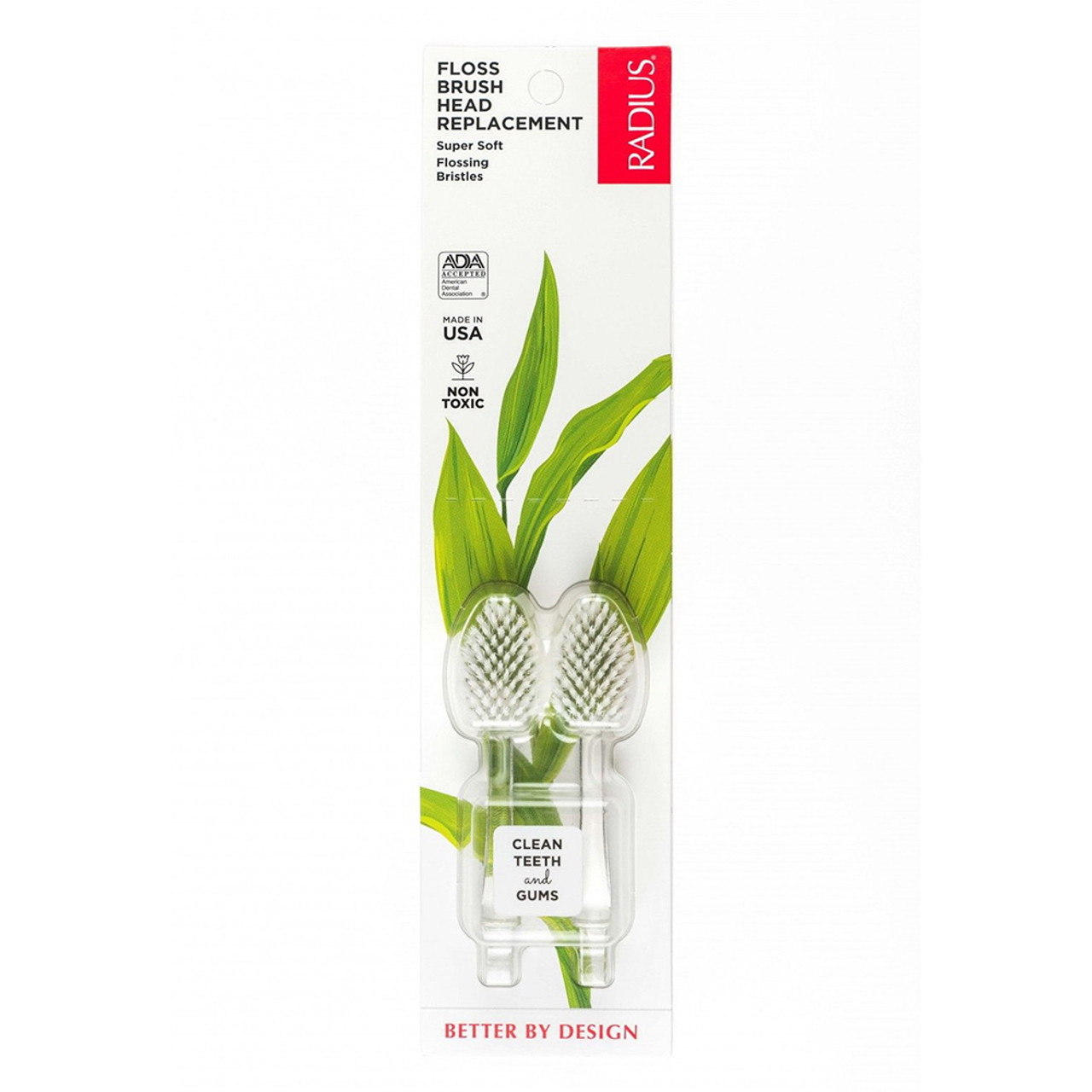 Radius Toothbrush Replacement Heads Source Super Soft, 2 Ea