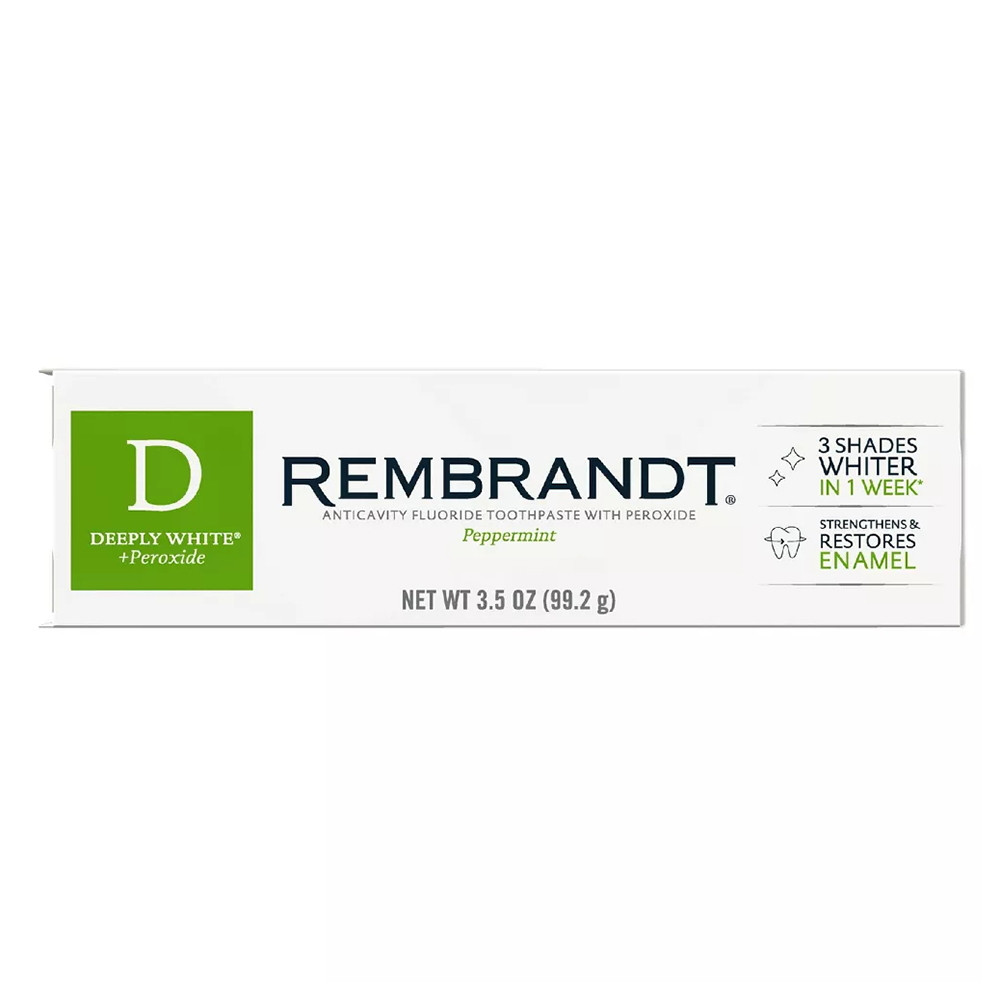 Rembrandt Anticavity Fluoride Toothpaste With Peroxide, Peppermint