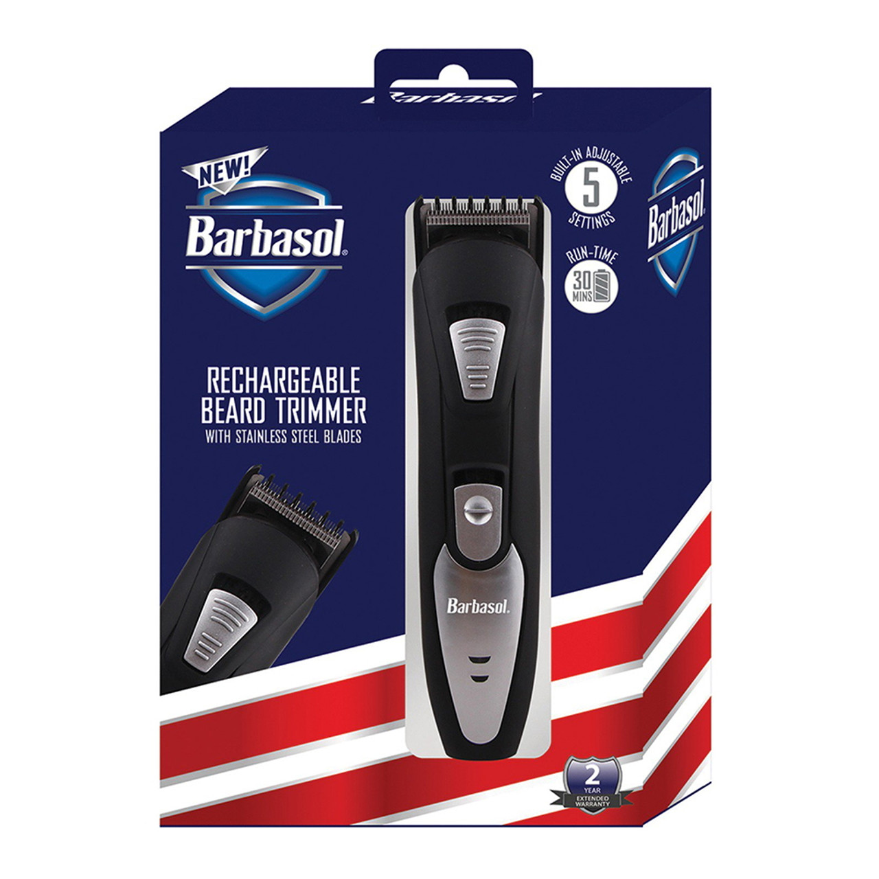 Mindre Hårdhed hvis du kan Barbasol CBT1-3002-BOX Men's Rechargeable Beard Trimmer With Adjustable  Comb, 1 Ea