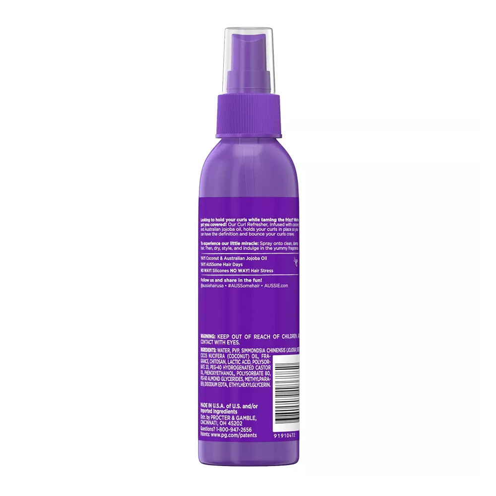 Aussie Miracle Curls Refresher Spray Gel With Coconut And Jojoba Oil, 5