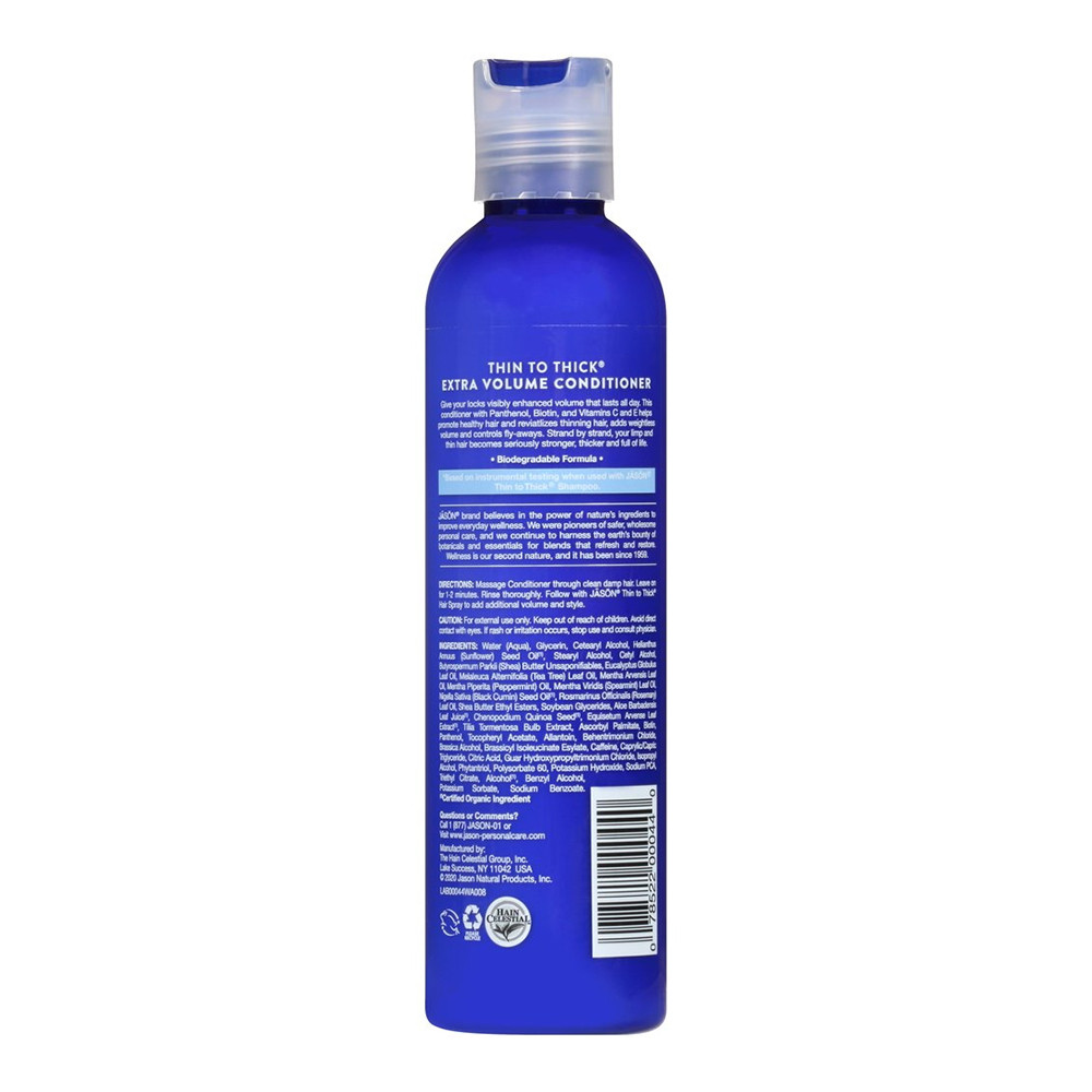 Jason Natural Thin To Thick Extra Volume Conditioner, 8 Oz