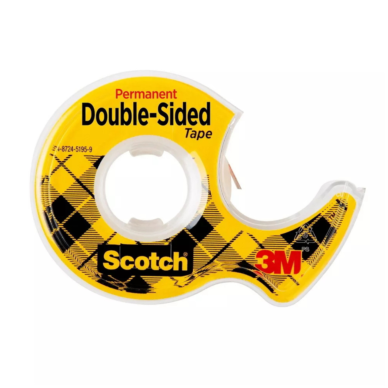 Scotch Permanent Double-Sided Stick Tape, 1/2 Inch x 450 Inch, 1 Ea