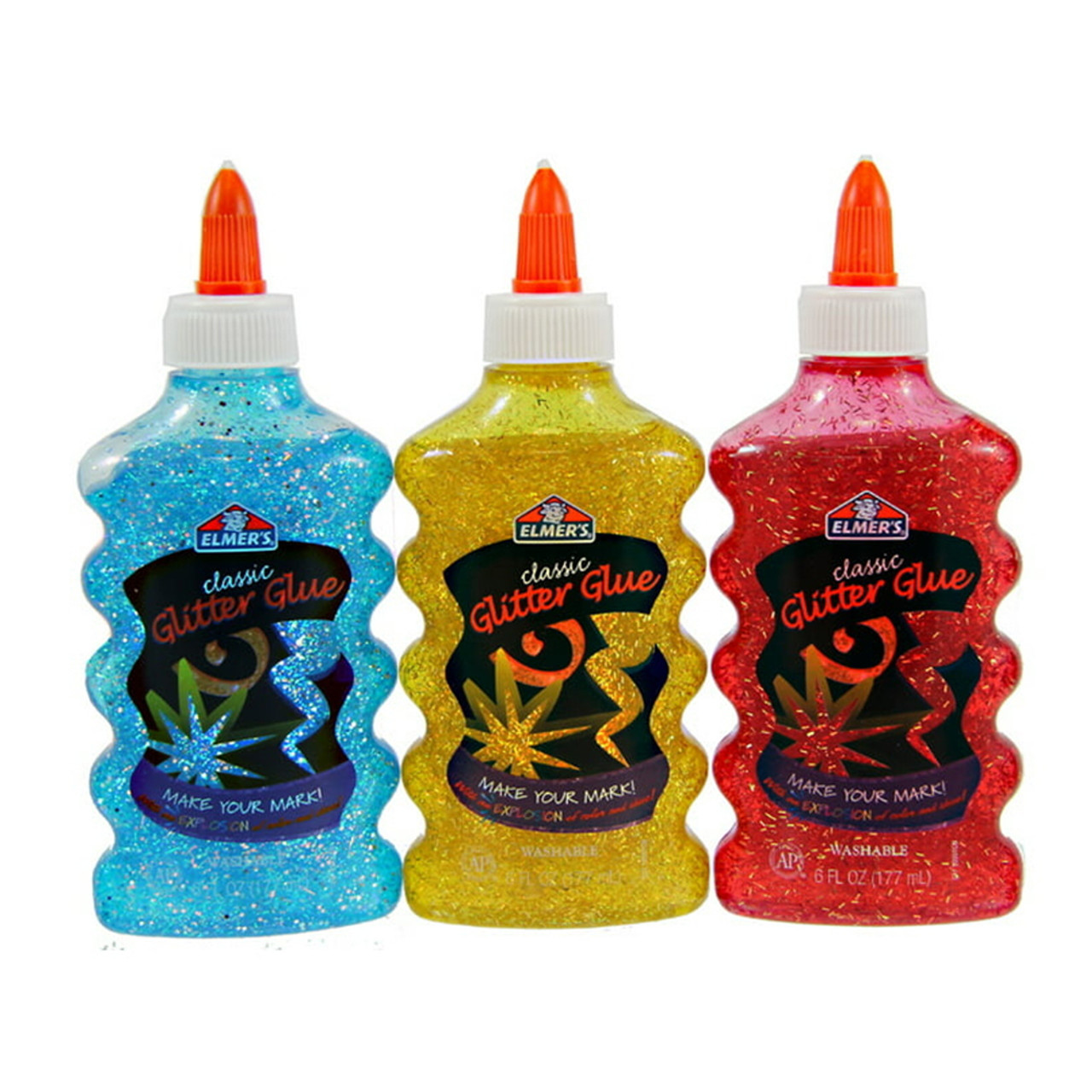 Glitter Glue, assorted colours, 5x10 ml/ 1 pack