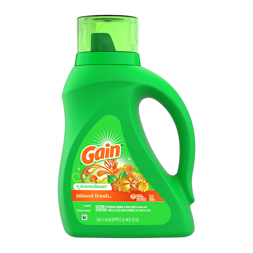 Gain Liquid Laundry Detergent, Island Fresh, 32 Loads, 46 Oz