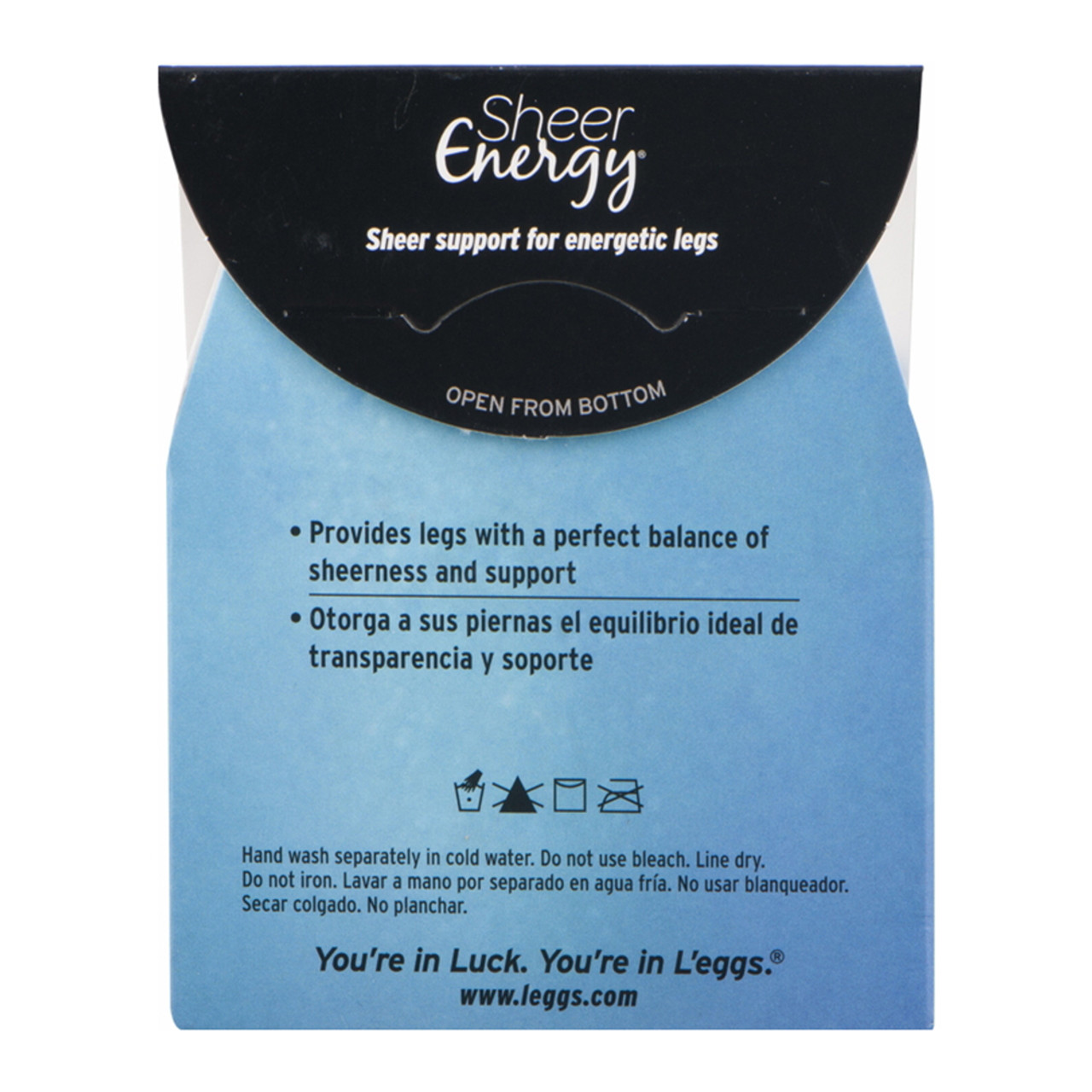 L'eggs Sheer Energy Light Support Leg Control Top, Sheer Toe Pantyhose,  Size B, Medium