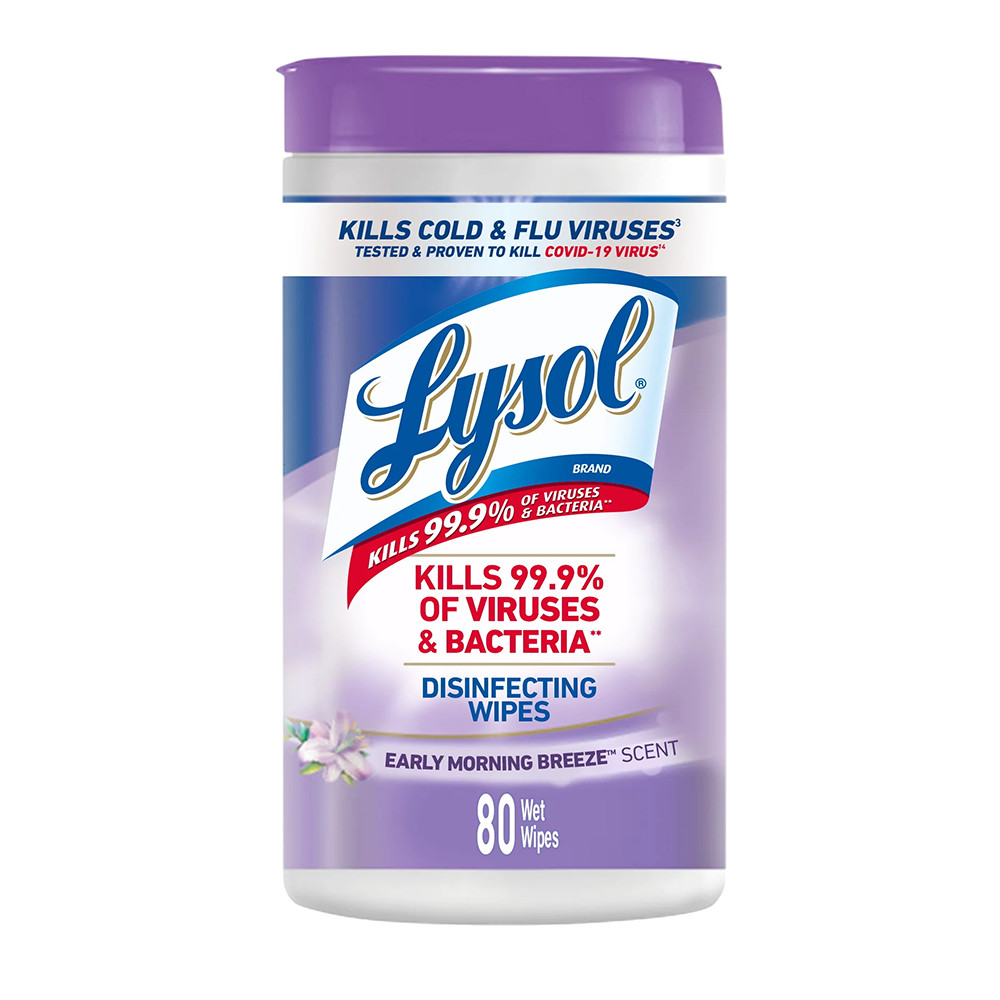 Lysol Disinfecting Wipes, Early Morning Breeze, 80 Wet Wipes