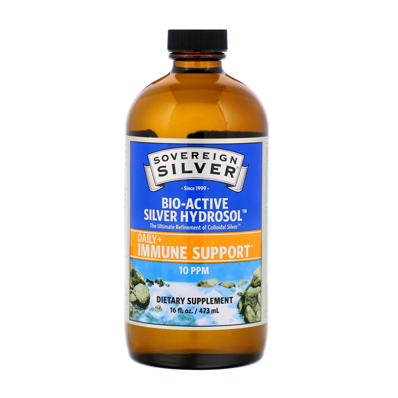 Sovereign Silver Bio Active Silver Hydrosol Dietary Supplement for Immune Support, 16 Oz