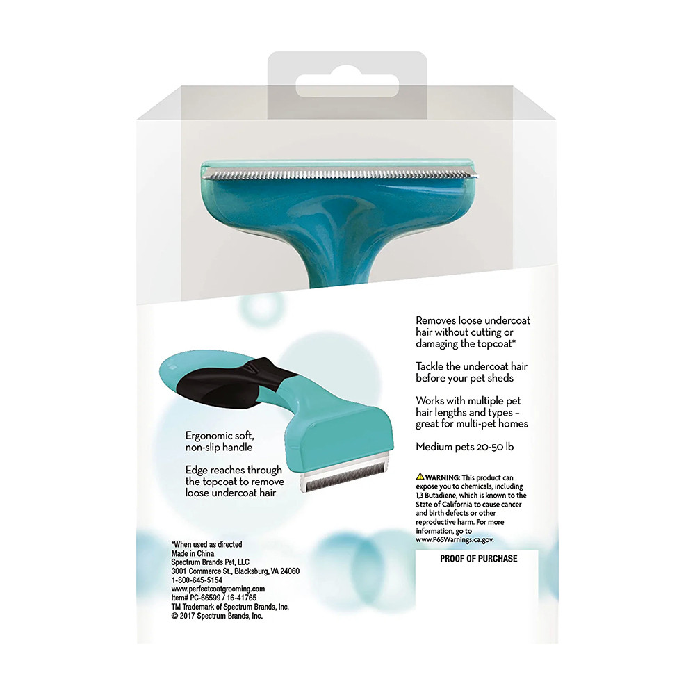 Perfect Coat Professional Deshedder Tool for Medium Size Pets