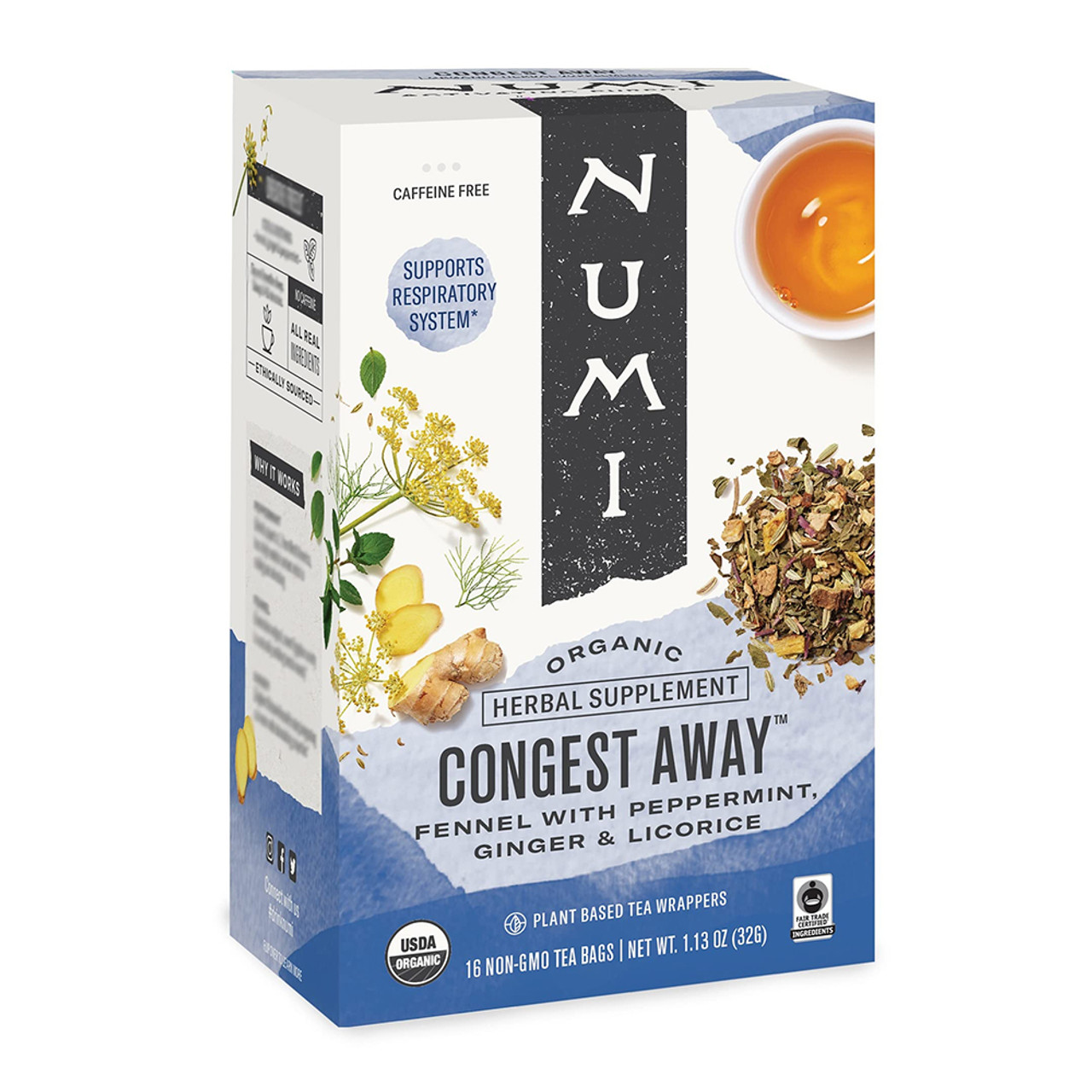 Numi Organic Congest Away Tea, 16 Ct