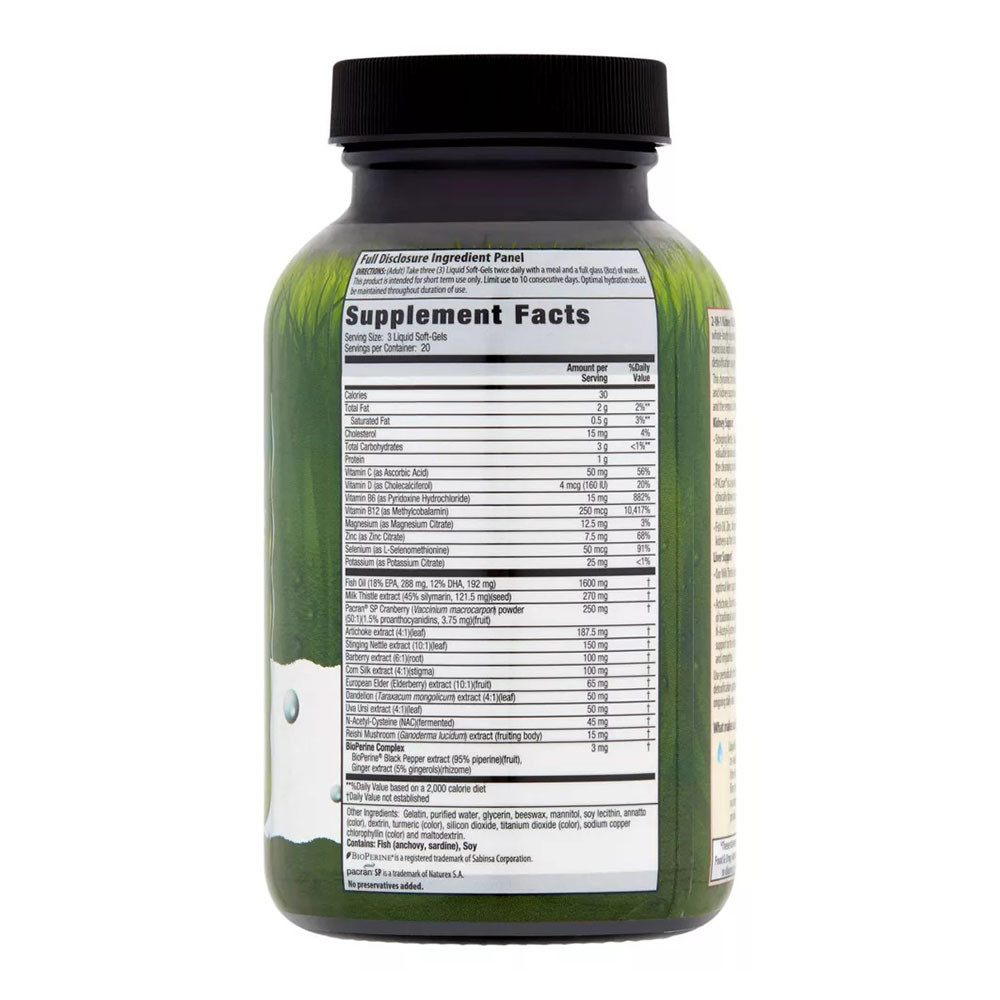 Irwin Naturals 2in1 Kidney And Liver Super Cleanse, 60 Ea