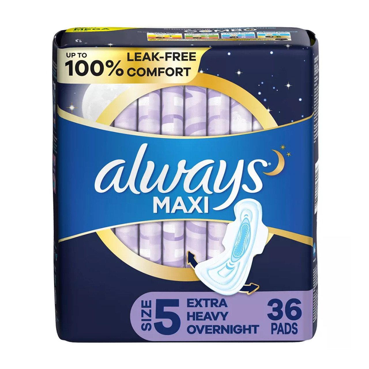 Always Pads, Ultra Thin, Flexi Wings, Overnight, Size 4 36 ea, Shop