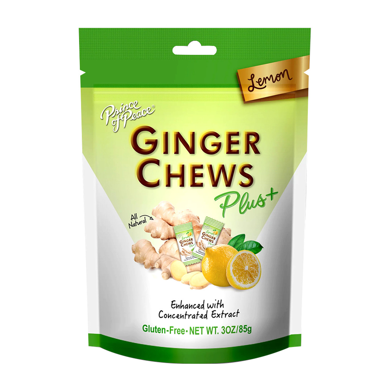 Prince of Peace Ginger Chew Plus with Lemon, 3 Oz