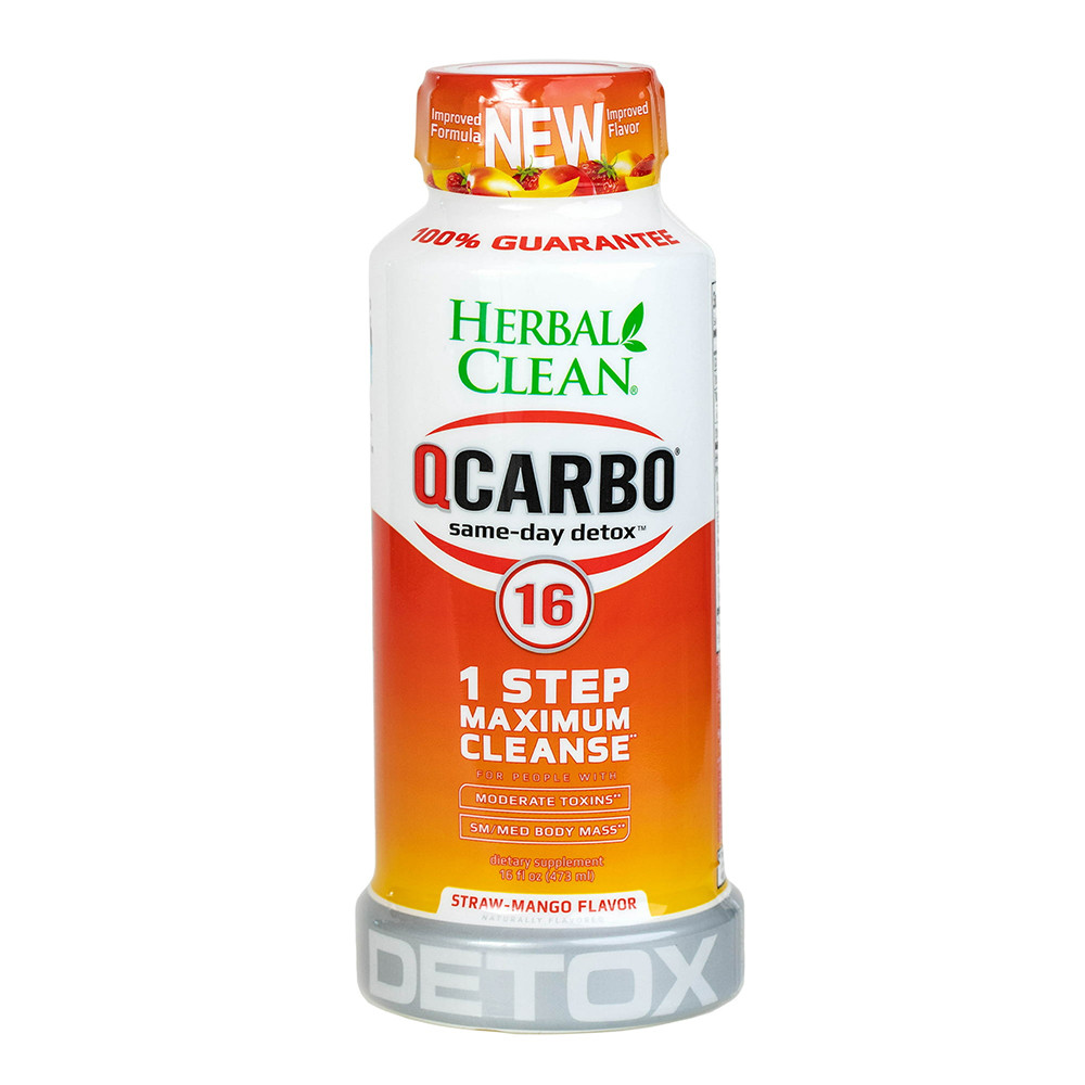 Herbal Clean Bng Enterprises Q Carbo Liquid Straw Drinks, Mango, 16 Oz