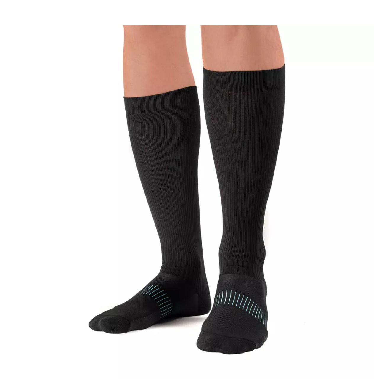 Copper Fit womens Ice Menthol Infused Compression Socks, Black, Large X, 1  Pair