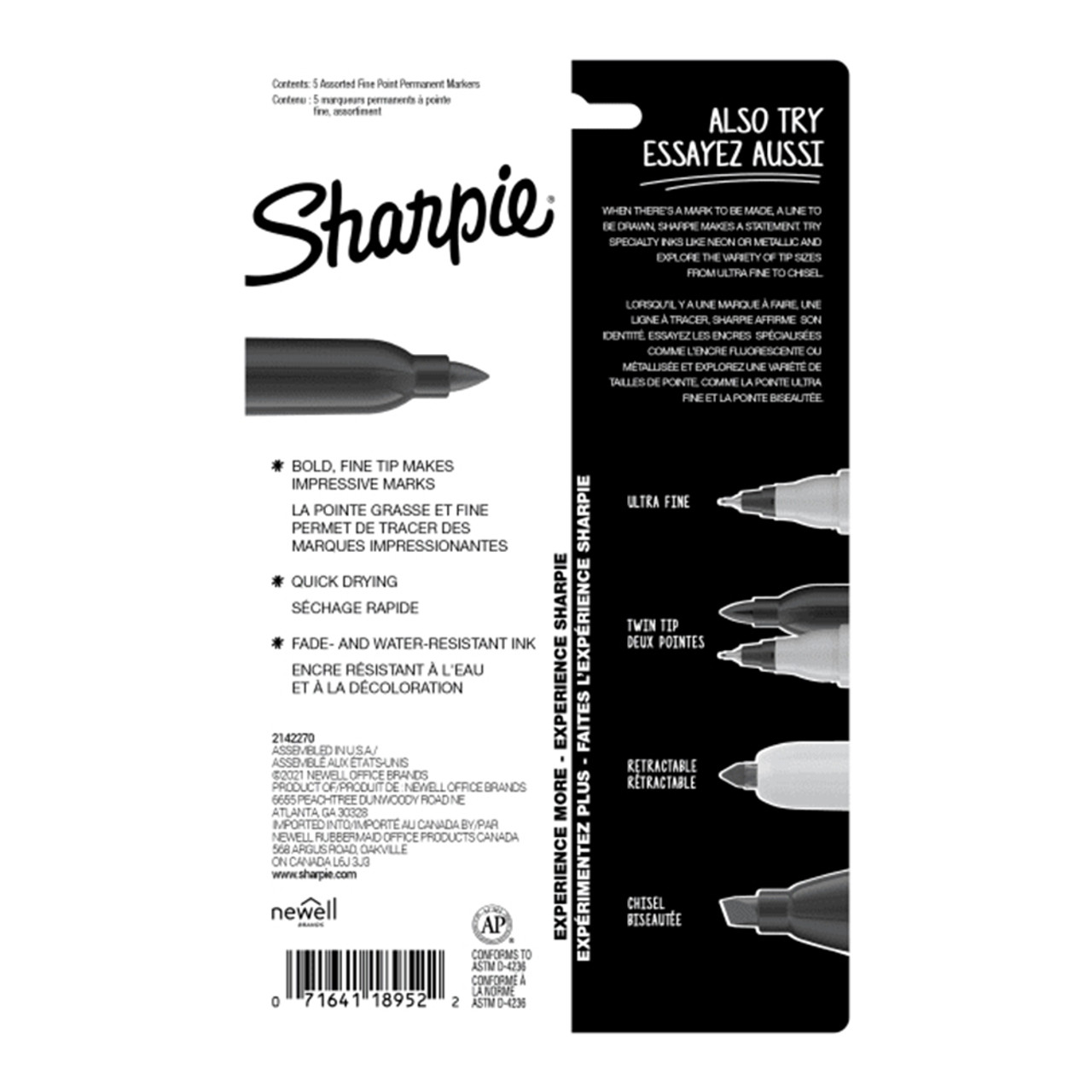 Sharpie Ultra Fine Point Permanent Markers, Black - 2 Ea 
