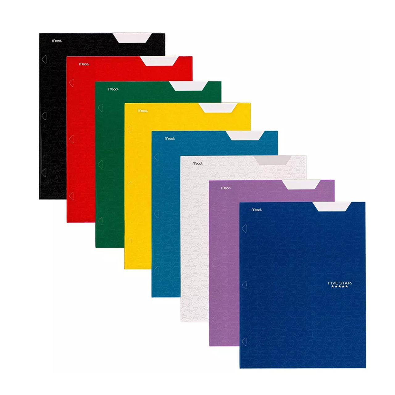 4冊 Mead Five Star 4 Pocket Paper Folder, Assorted Colors, 1 Ea