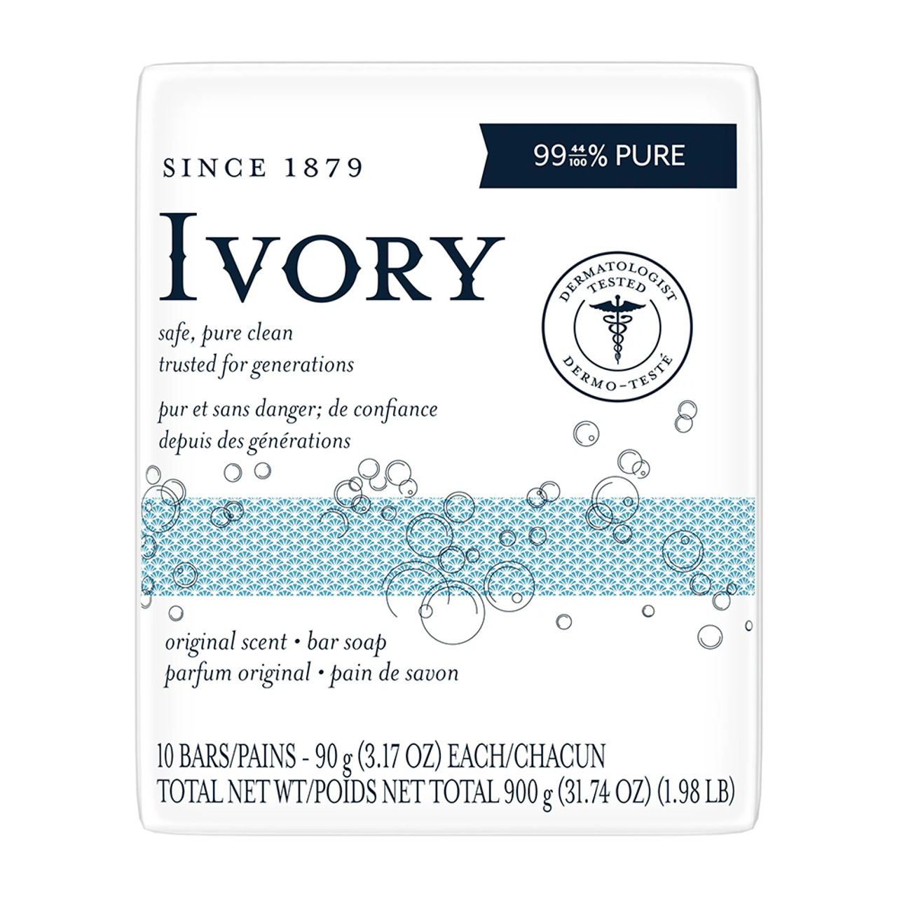 Ivory Bar Soap, 3.1 oz bars, 3 ea (Pack of 10)