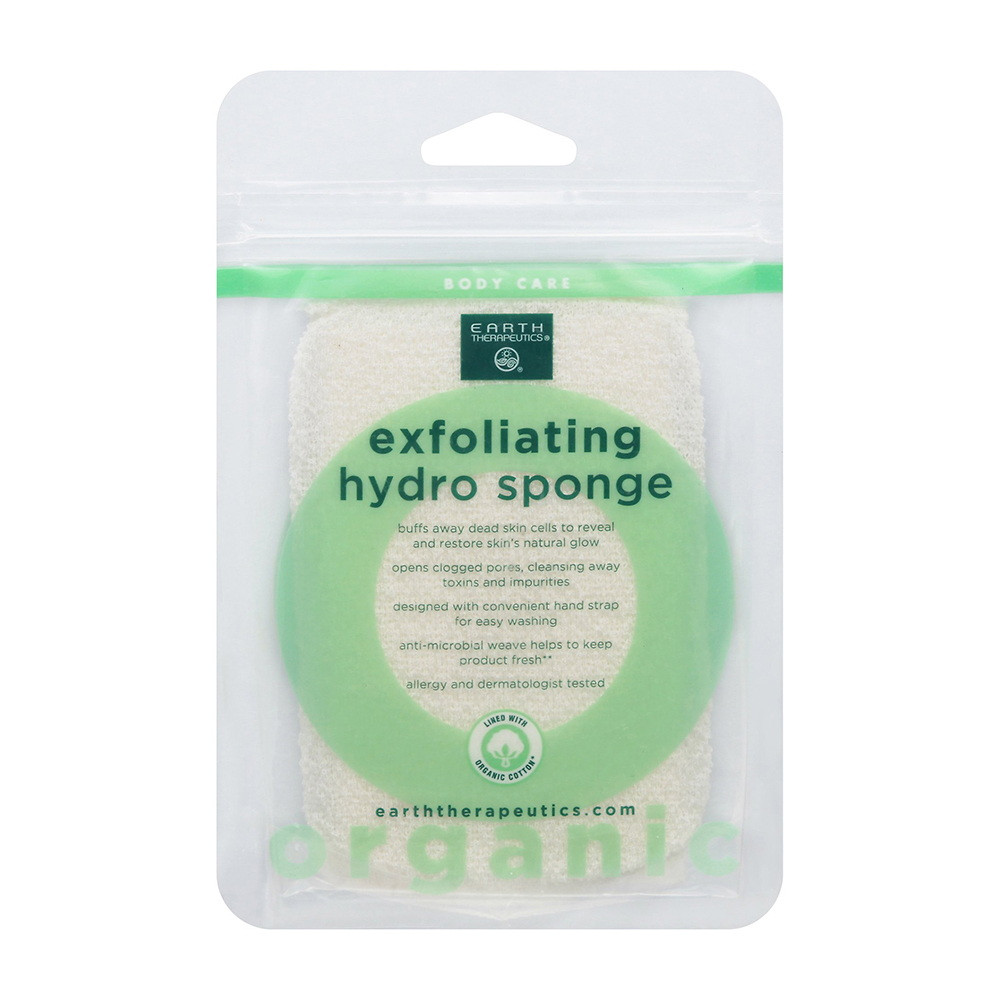 Earth Therapeutics Cotton Exfoliating Hydro Sponge, 1 Ea