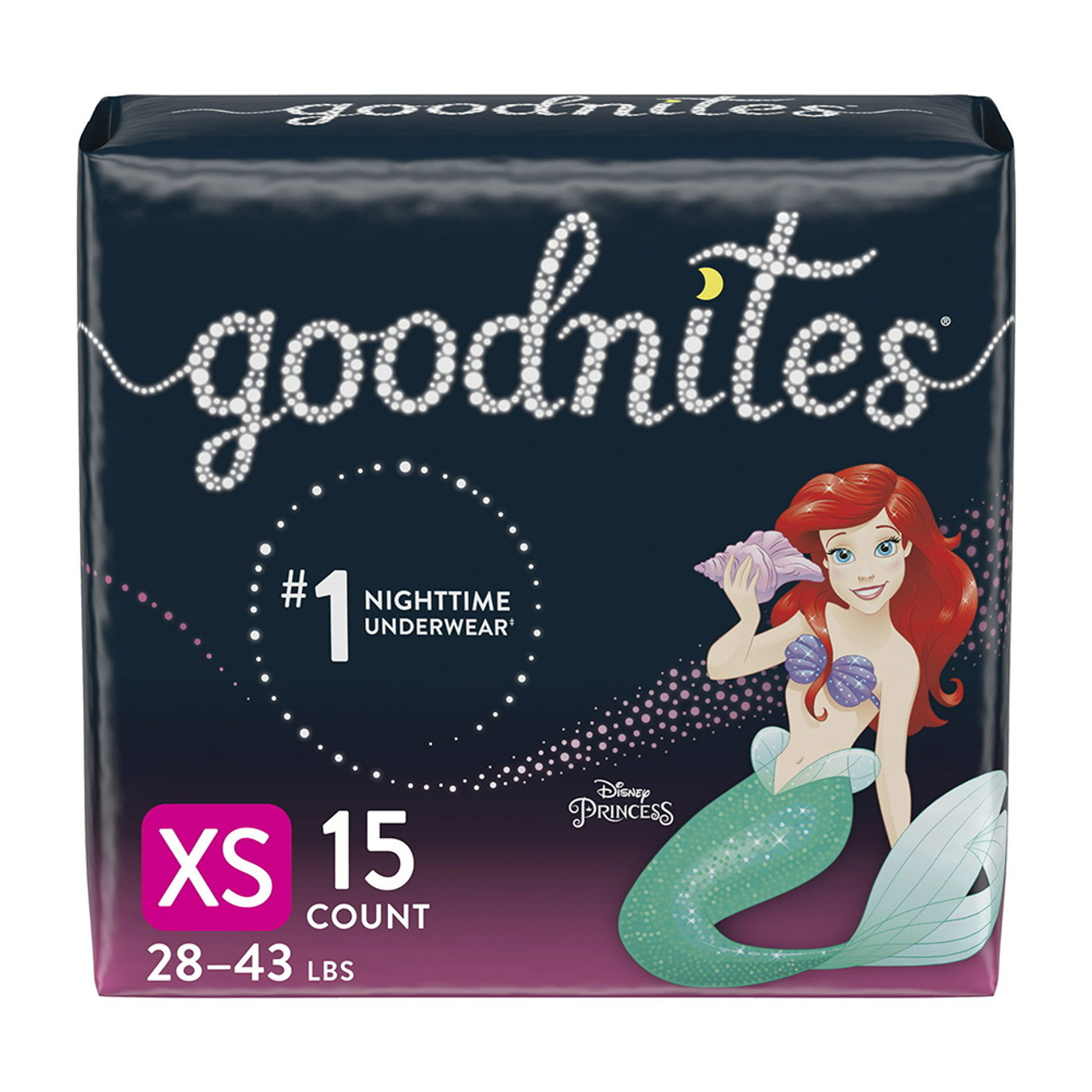 Goodnites Girls Nighttime Bedwetting Underwear, XS 28 To 43 Lbs